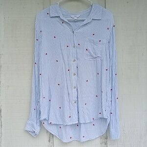 Time And Tru Button Down Top
